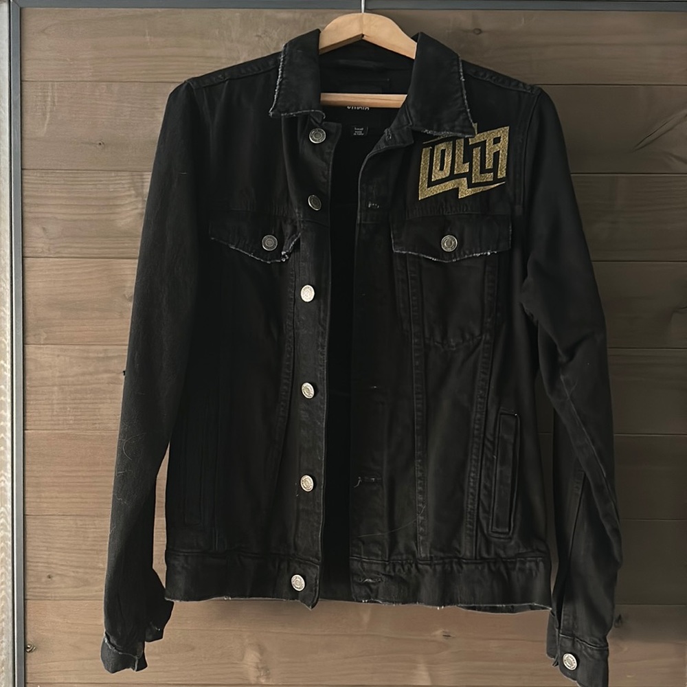 Black denim limited edition Lollapalooza jacket